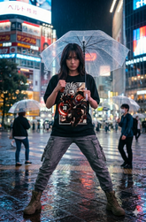 Shadow Ninja Anime Oversized Tshirt