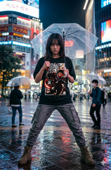 Shadow Ninja Anime Oversized Tshirt