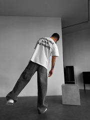 Bad Night Oversized T shirt (White)